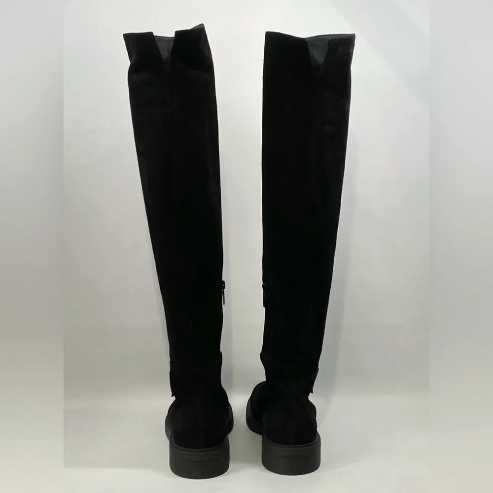 Gianvito Rossi Lexington Suede Over The Knee Boots size 38.5